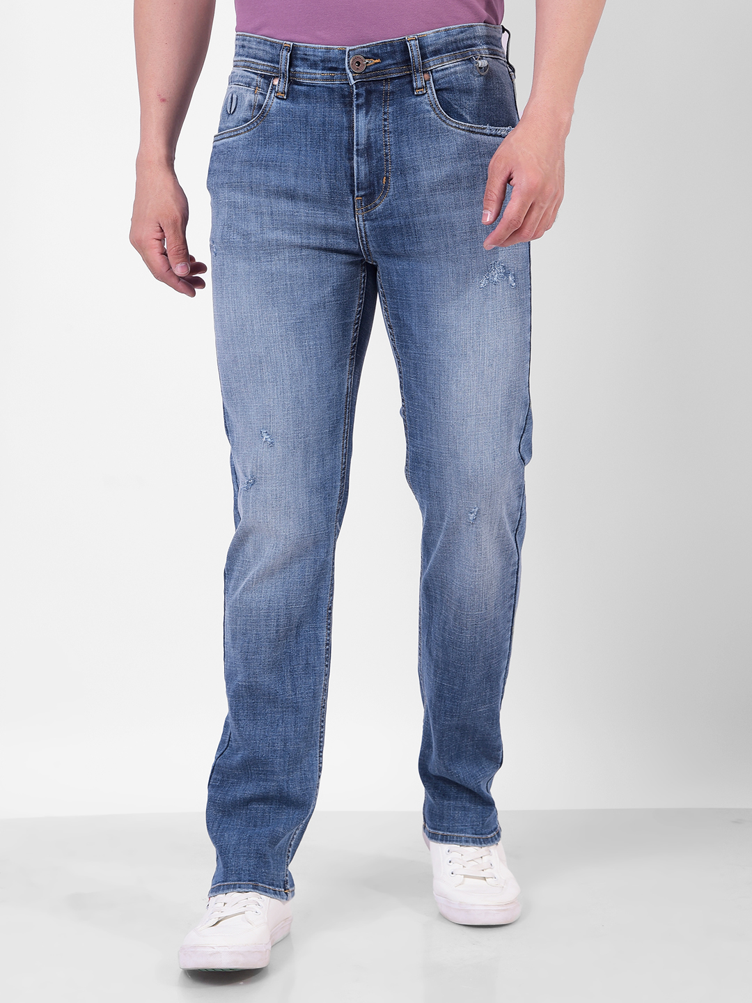Numero Uno Men Solid Blue Jeans